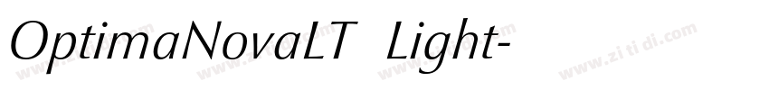 OptimaNovaLT   Light字体转换